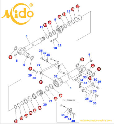 707-99-67470 7079967470 Komatsu PC450-8 PC460LC-8 PC430-8 Kit de joints d'étanchéité de vérin hydraulique durable