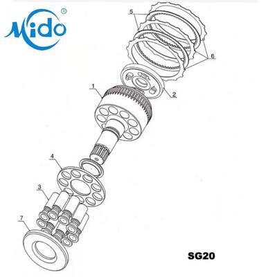VOE14512788 14512788 Kit complet de joint et de réparation de moteur oscillant TOSHIBA SG20 pour pelle EC360.