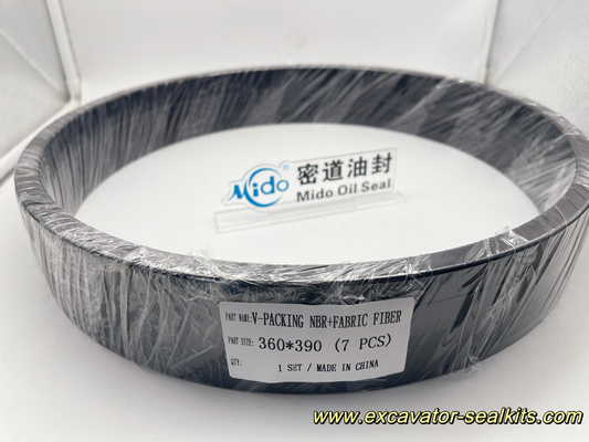 Kits de joints d'excavatrice V-Packing NBR+TISSU FIBRE